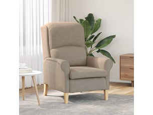 Fauteuil fixe VIDAXL Microfibre taupe