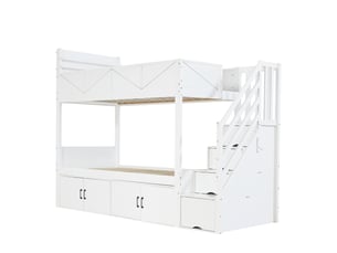 Lit superposé 90x200 cm <strong></strong>  <strong></strong> coloris blanc