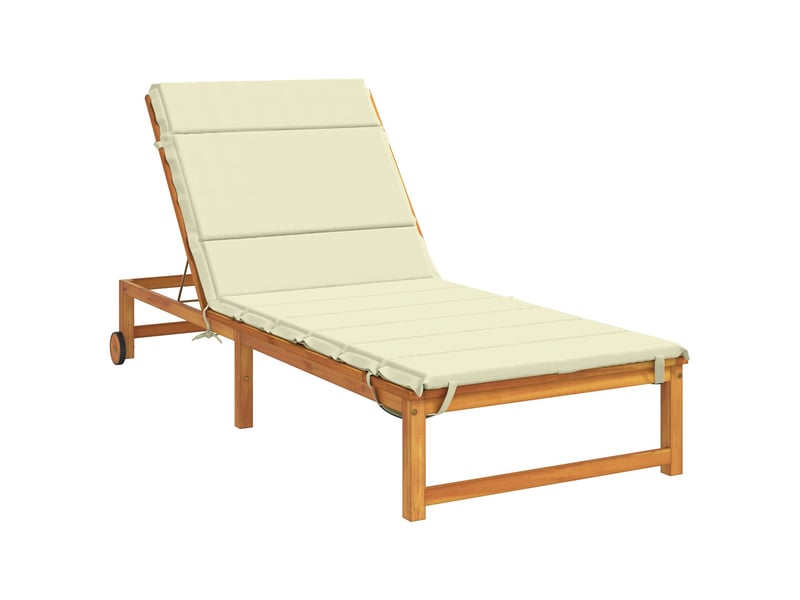  Coussin de transat, coussin pour bain de soleil gemert 100 % polyester crème 200 x 80 x 3 cm cf56146  - Conforama C