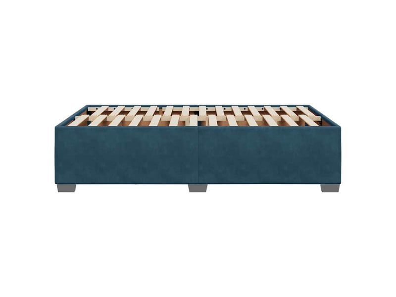  Lit double- lit adulte -  cadre de lit sans matelas bleu 120x190 cm velours  - Conforama D