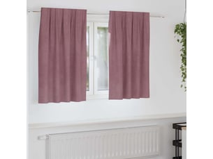 Lot de 2 rideaux, rideaux de fenêtre rose foncé 140 x 140 cm velours cf44104