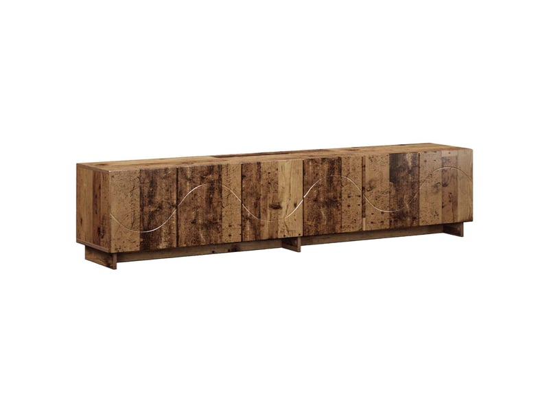  Meuble tv, banc tv 179,5x34,5x40 cm bois ancien bois d'ingénierie  - Conforama A
