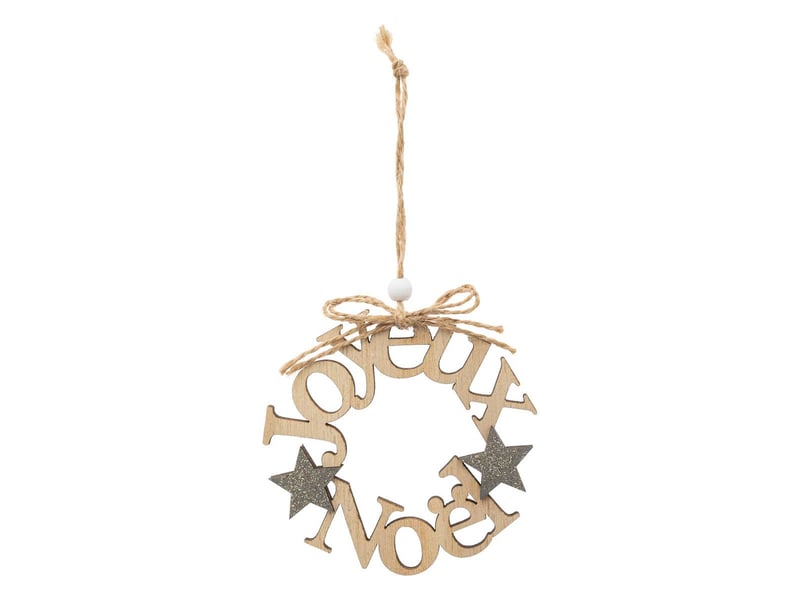  Sujet de noël en bois mini couronne  - Conforama A
