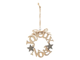 Sujet de noël en bois mini couronne
