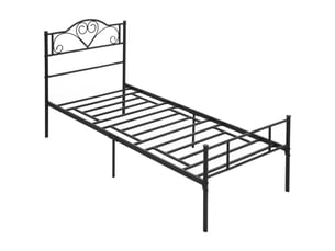 Lit simple 90x200 cm <strong></strong> <strong></strong> coloris noir