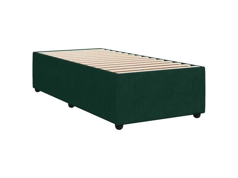  Lit simple- lit adulte -  cadre de lit sans matelas vert foncé 100x200 cm velours  - Conforama B