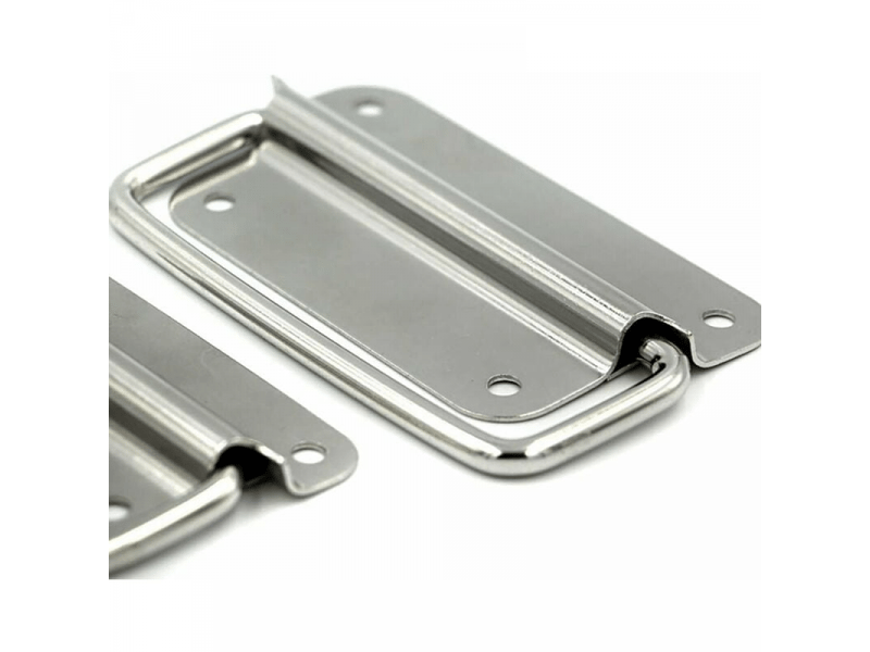  Poignées - en acier inoxydable - pour boîtes à outils, portes d'armoires - 4 pièces - 102 mm - argenté  - Conforama D