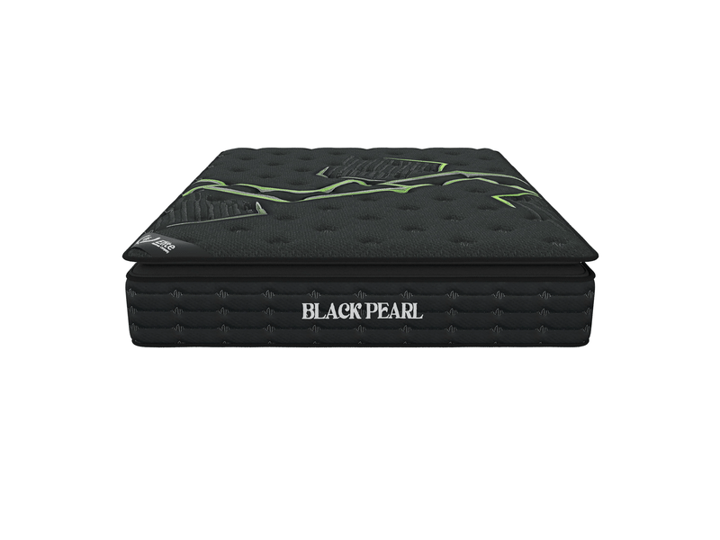 Matelas Black pearl 200x200 cm hauteur 28 cm surmatelas intégré ressorts ensachés 7 zones mémoire de forme visco - Conforama E