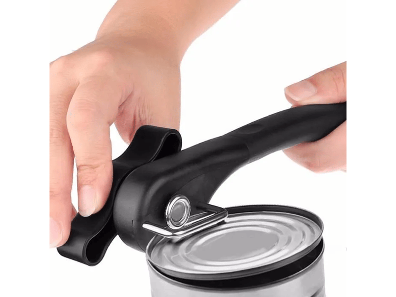  Ouvre-boîte manuel en acier inoxydable – bord lisse, ouvre-bouteille avec poignée antidérapante et bouton rotatif ergonomique pour seniors  - Conforama A