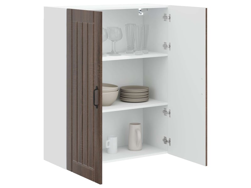 Meuble mural de cuisine, armoire de cuisine chêne brun 80x31x100cm shl8117 - Conforama C
