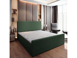Lit avec rangement 160x200 cm <strong>MASSENO</strong> <strong></strong> coloris vert