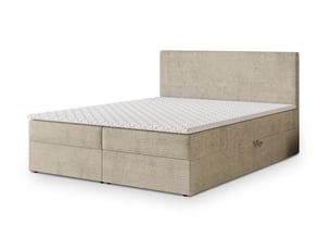 Lit avec rangement 180x200 cm <strong>MASSENO</strong> <strong></strong> coloris beige