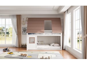 Lit 2 places 140x200 cm <strong>OKWISH</strong> <strong></strong> coloris bicolore