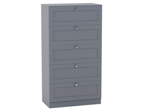Commode 5 tiroir(s)    VIDA DESIGNS 3332186 coloris gris largeur 26.2 cm