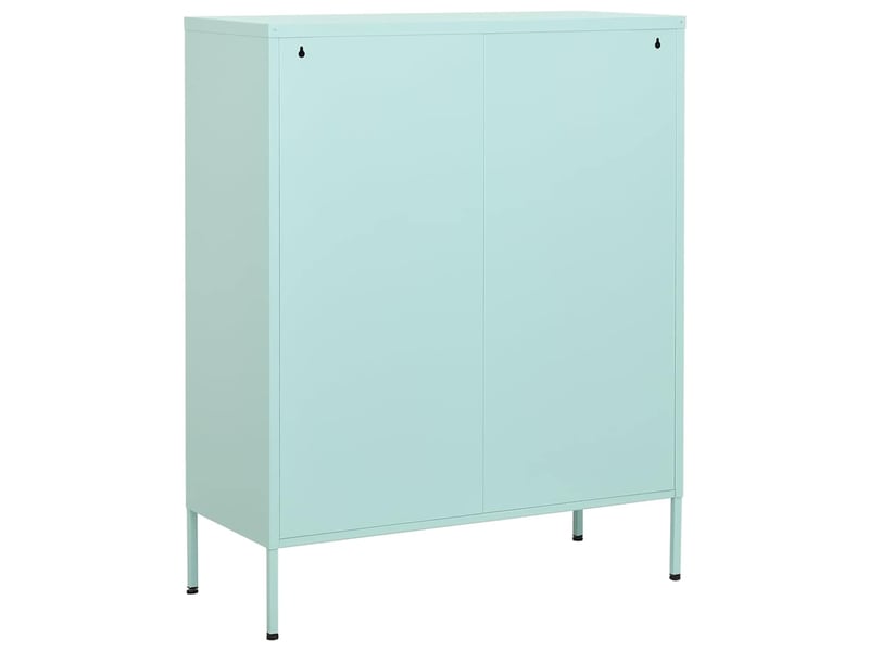  Armoire de rangement, rangement bureau vert menthe 80x35x101,5 cm acier shl1061  - Conforama E