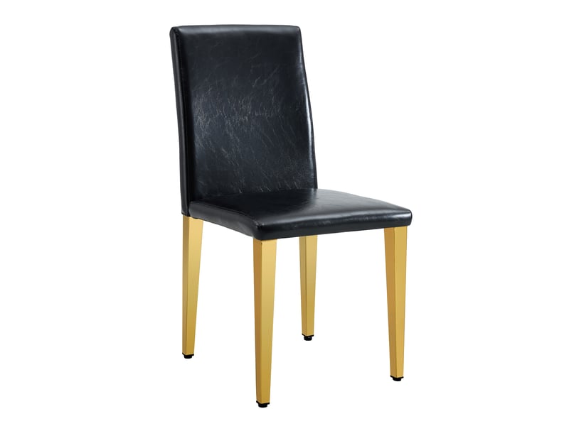 Lot de 6 chaises de salle à manger noires et dorées homvra - Conforama A