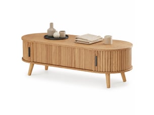 Table basse rectangulaire coloris naturel LPOSPI  - 50 cmx120 cm