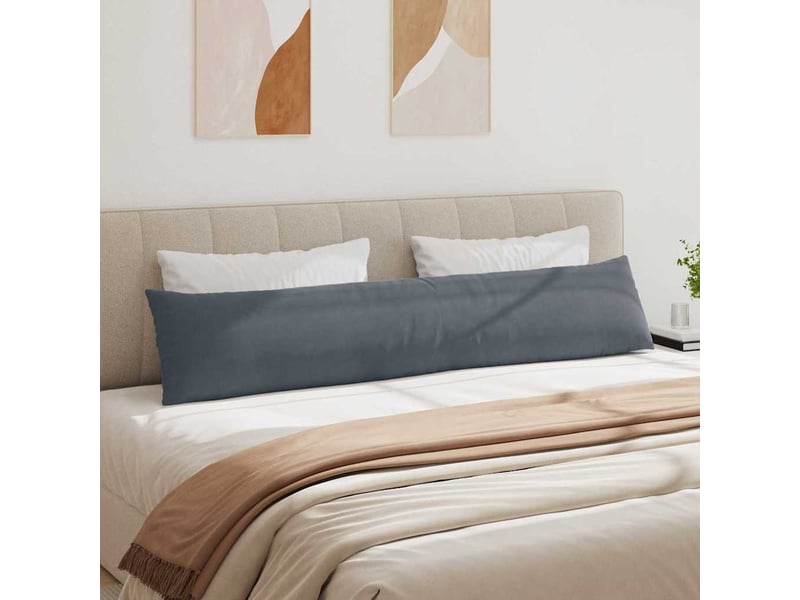 Lot de 2 coussins de canapé, coussins décoratifs gris foncé 200 x 40 cm cf59085 - Conforama D