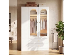 Armoire WELLTIN coloris gris largeur 160 cm