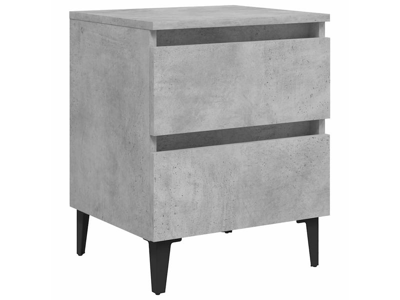  Lot de 2 tables de chevet - cabinet de chevet - table de nuit gris béton 40x35x50 cm bois d'ingénierie  - Conforama B