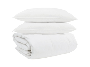 Ensemble de duvet avec oreiller 3 pièces - couette blanc plume de canard