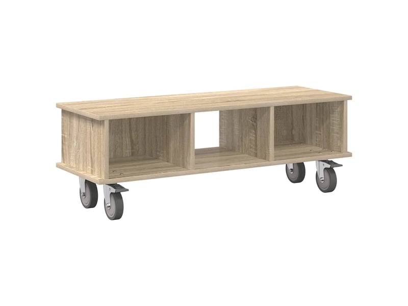  Meuble tv - banc tv - meuble de rangement 100 x 35 x 35 cm chêne sonoma bois d'ingénierie  - Conforama A