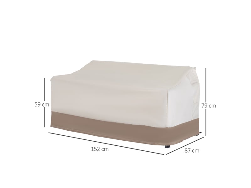  Housse protection banc 2-3 places 152×87×5979 cm, tissu oxford 600d imperméable, protection pluie et soleil, mobilier jardin  - Conforama E