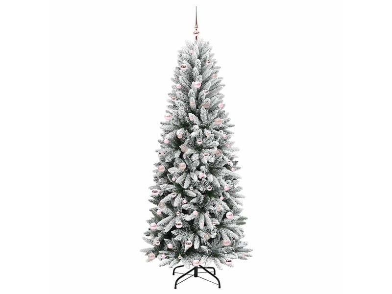  Sapin de noël - arbre de noël artificiel blanc 240 cm  - Conforama D