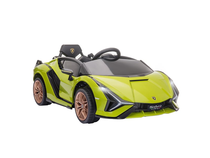 Voiture électrique pour enfants, lamborghini, 3-5 kmh, télécommandée, pour les 3-5 ans, verte - Conforama B