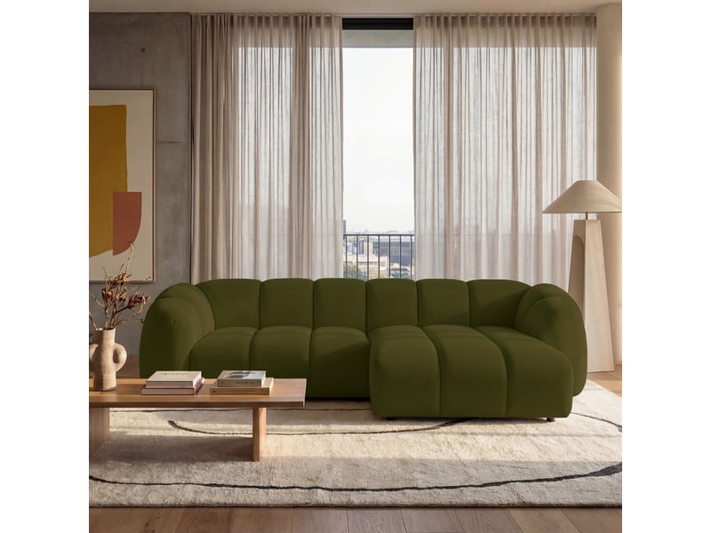  Selsey millma - canapé d'angle - 300 cm - velours vert Millma - Conforama B