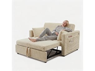 Fauteuil convertible PHK_35XRC70R GARVEE  Velours côtelé blanc