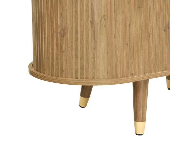 Meuble tv en bois à portes coulissantes – design pratique avec rangement intégré  - Conforama E