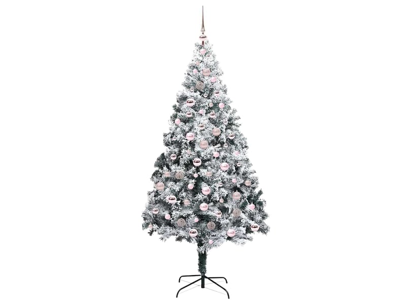  Sapin de noël - arbre de noël artificiel blanc 210 cm pvc, acier et plastique  - Conforama D