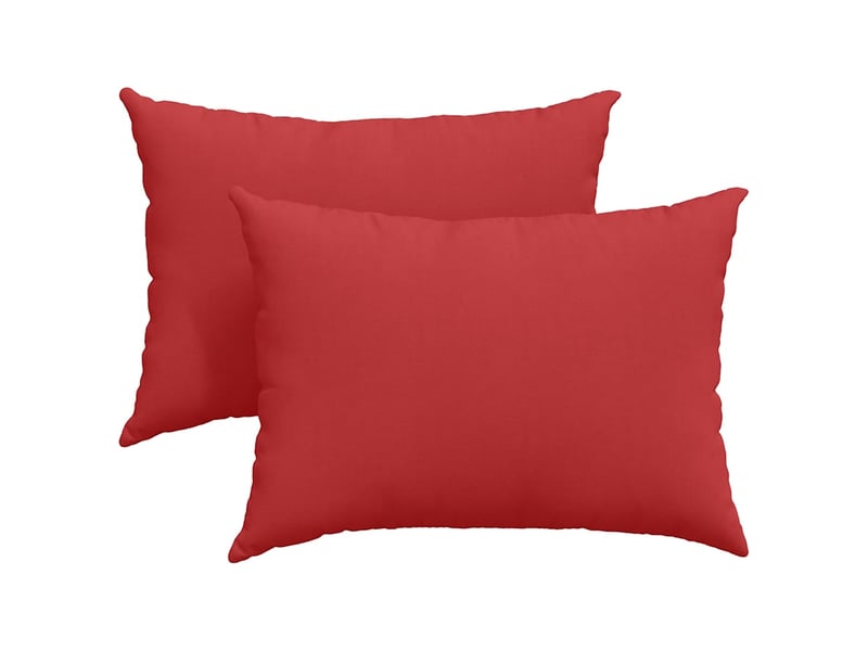  Lot de 2 coussins de canapé, coussins décoratifs tissu rouge 70 x 50 cm cf58947  - Conforama A