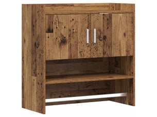 Étagère flottante, étagère suspendue montage mural bois ancien 80 x 36 x 80 cm cf42462