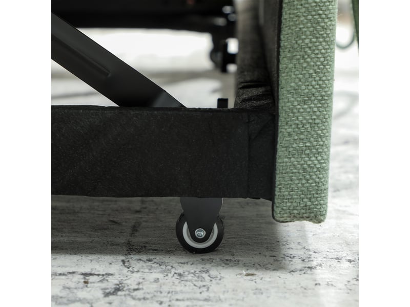 Canapé convertible 2 places 3 en 1, canapé-lit clic clac 160 cm, dossier réglable, assise large, 2 oreillers, vert  - Conforama R