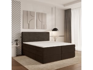 Lit avec rangement 180x200 cm <strong>MASSENO</strong> <strong></strong> coloris marron