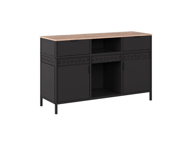 Vicco commode, noirchêne doré, 121x75.5cm  - Conforama A