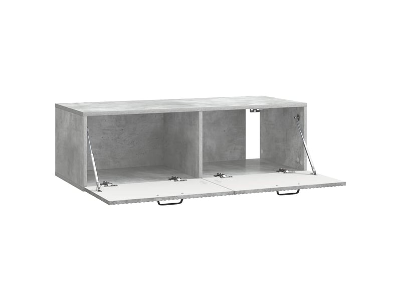  Meuble tv - banc tv - meuble de rangement mural gris béton 98 x 41 x 30 cm bois d'ingénierie  - Conforama E