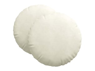 Lot de 2 coussins de siège, coussins décoratifs velours crème ø 80 x 29 cm cf59889