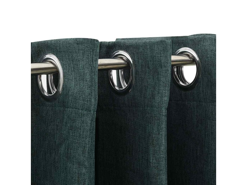  Rideau occultant, rideau black-out aspect de lin avec œillets vert 290x245 cm cf43945  - Conforama C