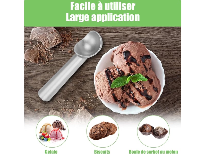  Cuillère à crème glacée 7 pouces – acier inoxydable  - Conforama E