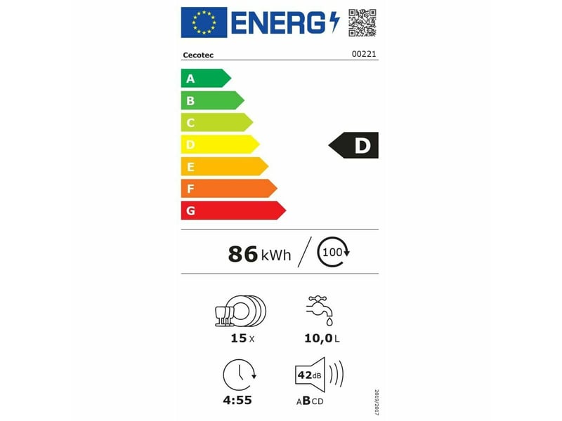 Lave-vaisselle cecotec bolero aguazero 6210 gris foncé  - Conforama E