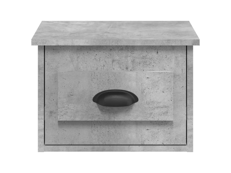  Table de chevet - cabinet de chevet - table de nuit murale gris béton 50x36x40 cm  - Conforama E