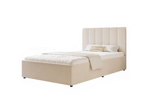 Lit simple 160x200 cm <strong>IDOHOME</strong> <strong>AVENA</strong> coloris beige
