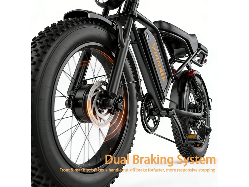  Vélo électrique bk20 250w - pneus 20 - autonomie 80km, freins à disques, suspensions avant et arrière  - Conforama W