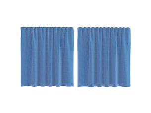 Lot de 2 rideaux en voile, voilages avec passe-tringles bleu royal cf44465
