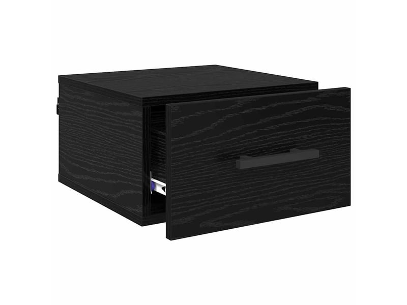  Table de chevet chambre, cabinet de chevet 35x35x20cm bois d'ingénierie chêne noir shl8821  - Conforama E