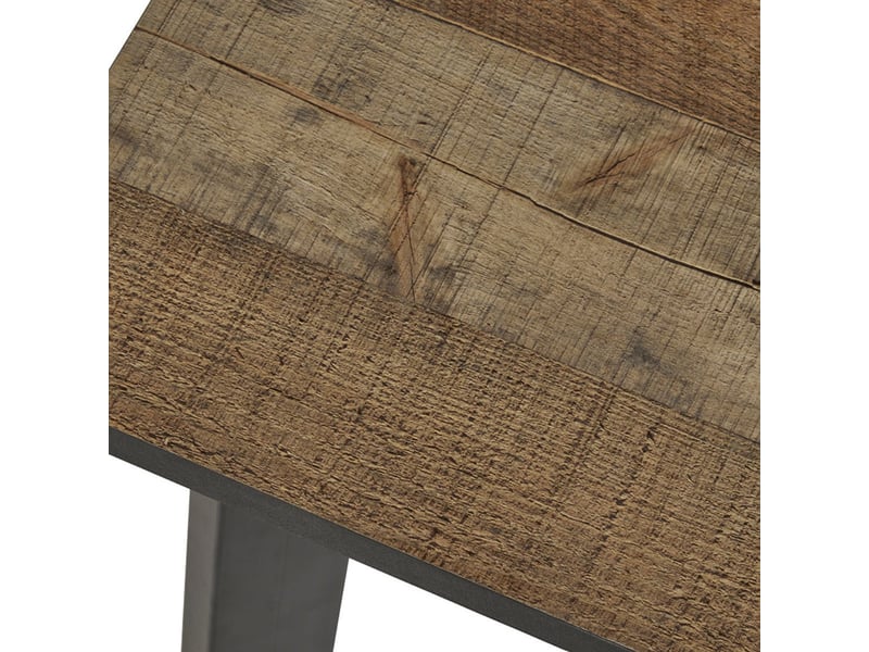  Table repas 180cm plateau aspect bois rustique pieds métal - chiara CHIARA - Conforama D