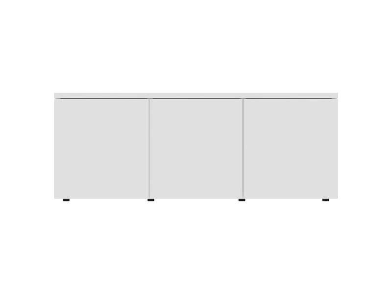  Meuble tv - banc tv - meuble de rangement blanc 80x34x30 cm bois d'ingénierie  - Conforama E